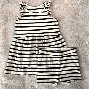 GAP Stripped Ruffle Tunic with matching shorts